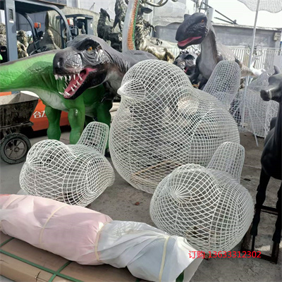 户外不锈钢镂空布谷鸟雕塑铁艺网格动物仿真小鸟摆件售楼草坪装饰