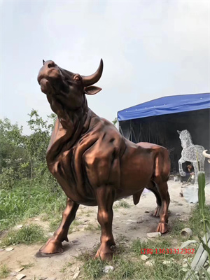 大型仿真动物雕塑玻璃钢铸铜仿铜水牛奋斗牛西藏牦牛城市广场摆件