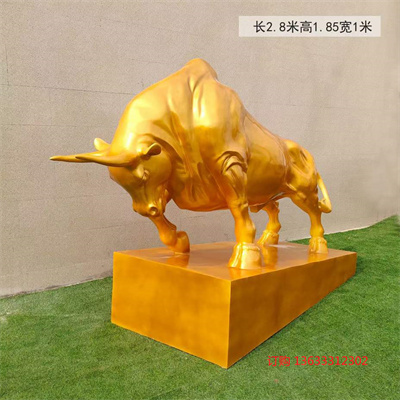 门店摆件玻璃钢动物雕塑仿真牛雕塑户外装饰彩绘园林景观雕塑