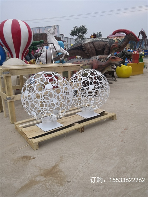 不锈钢镂空球 地球仪 户外广场园林金属发光球雕塑