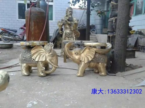 铸铜大象雕塑动物雕塑公司酒店出售楼门前工艺品摆件定制