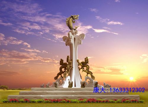 玻璃钢仿铜户外大型铸铜龙雕像园林广场动物雕塑制作城市景观铜雕