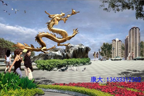 大型铜雕玻璃钢树脂龙雕塑铸铜盘龙雕塑室外广场公园景观装饰摆件