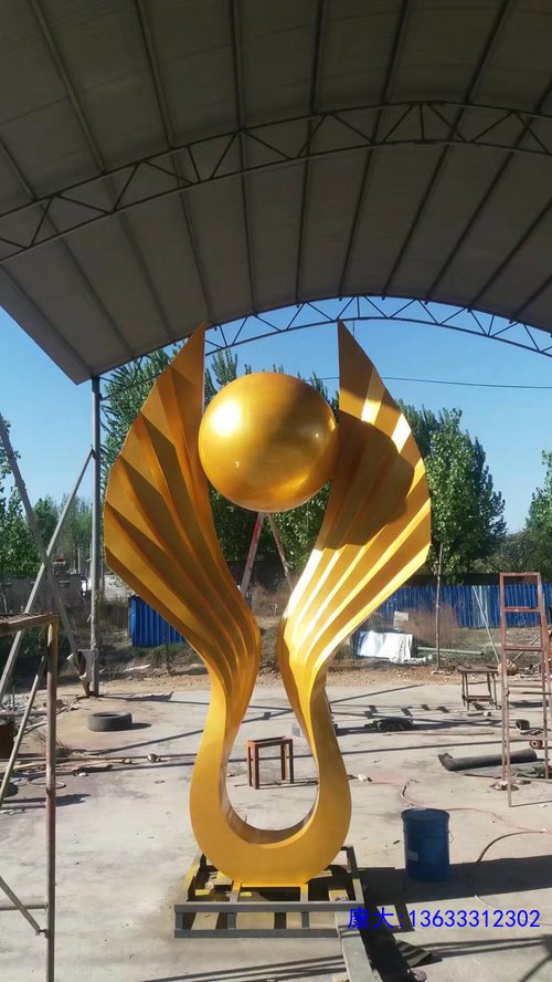 不锈钢雕塑定制户外大型园林抽象镜面金属城市广场地标性景观摆件